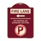 Signmission Fire Lane No Parking or Standing Anytime Heavy-Gauge Aluminum Sign, 24" x 18", BU-1824-24008 A-DES-BU-1824-24008 - alternate 1